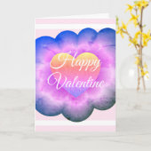 Gepersonaliseerd Paarse Flower Happy Valentijn Car Kaart (Gele Bloem)