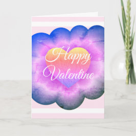 Gepersonaliseerd Paarse Flower Happy Valentijn Car Kaart