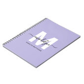 Gepersonaliseerd Paarse Initiaal monogram Notitieboek (Linkerzijde)
