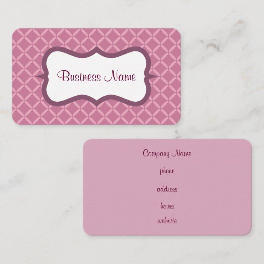 Gepersonaliseerd Paarse Visitekaartje (Voorkant / Achterkant)