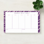 Gepersonaliseerd Paarse wekelijks lesschema Post-it® Notes (Kantoor)