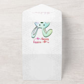 Gepersonaliseerd PAASEIEREN JAGEN Bunny Party Supp All In One Uitnodiging (Buitenkant)