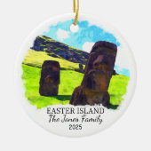 Gepersonaliseerd Paaseiland Ornament, Chili Keramisch Ornament (Voorkant)