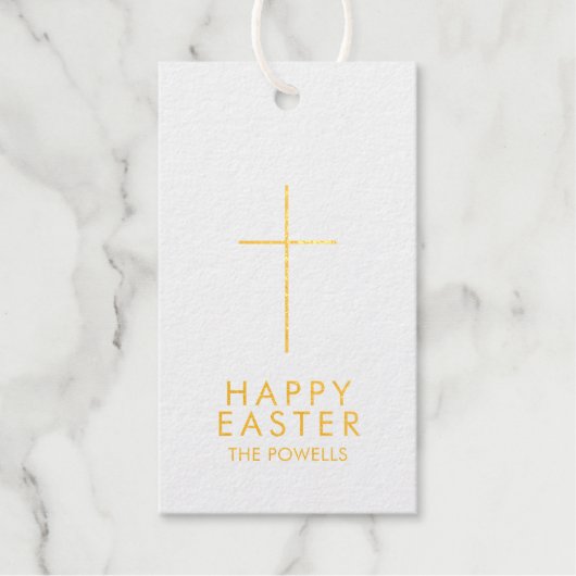 Gepersonaliseerd Paaskruis Cadeaulabels (Voorkant)