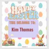 Gepersonaliseerd Paasplezier Sticker (Vel)