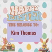 Gepersonaliseerd Paasplezier Sticker (Voorkant)