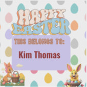 Gepersonaliseerd Paasplezier Sticker (Voorkant)