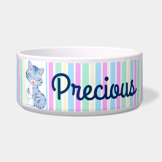Gepersonaliseerd pakket Bowl/Cute Cat Voerbakje (Voorkant)
