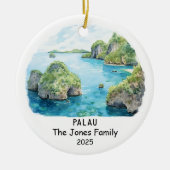 Gepersonaliseerd Palau Ornament, Oceanië Keramisch Ornament (Voorkant)