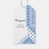 Gepersonaliseerd Palestijns patroon Alf Mabrook Cadeaulabel (Achterkant)