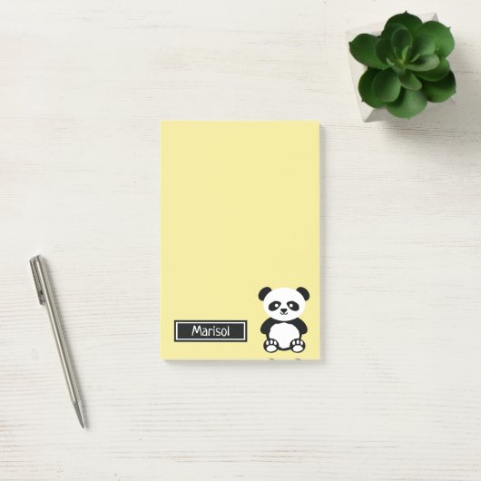 Gepersonaliseerd Panda Beer Dierlijke Kinderen Kaw Post-it® Notes (Kantoor)