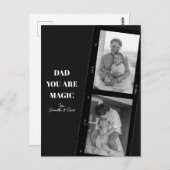 Gepersonaliseerd 'Papa je bent Magisch' Twee vader Briefkaart (Voorkant / Achterkant)