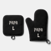 Gepersonaliseerd - Papa Ovenwant & Pannenlap Set (Voorkant)