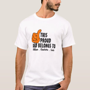 Gepersonaliseerd papa Shirt met Kinder namen