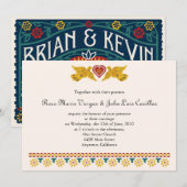 Gepersonaliseerd Papel Picado-Tortelduifjes bijgew Kaart (Voorkant / Achterkant)