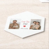 Gepersonaliseerd papieren Onderzetter | Vaderdag-g (Schuin)