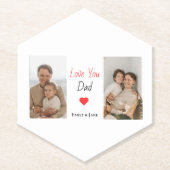 Gepersonaliseerd papieren Onderzetter | Vaderdag-g (Voorkant)