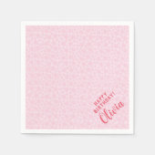 Gepersonaliseerd papieren servet met eenvoudige bl (Voorkant)