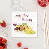 Gepersonaliseerd papieren servetten met wijnthema (Insitu)
