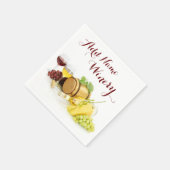 Gepersonaliseerd papieren servetten met wijnthema (Hoek)