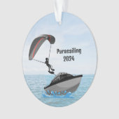 Gepersonaliseerd parasailing acryl Ornament (voorkant)
