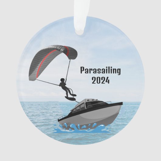 Gepersonaliseerd parasailing acryl Ornament (voorkant)