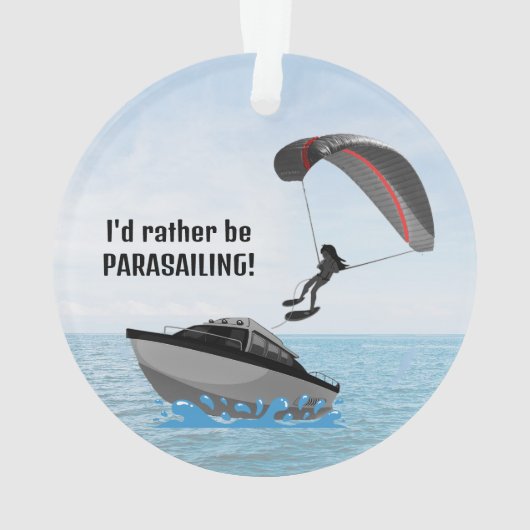 Gepersonaliseerd parasailing acryl Ornament (achterkant)