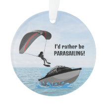 Gepersonaliseerd parasailing acryl Ornament