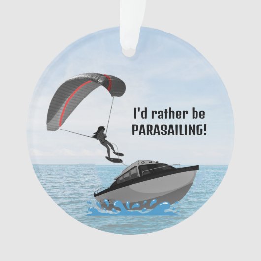 Gepersonaliseerd parasailing acryl Ornament (voorkant)