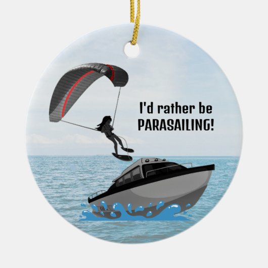 Gepersonaliseerd parasailing Ornament (Voorkant)