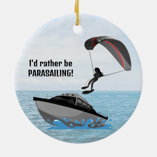 Gepersonaliseerd parasailing Ornament (Achterkant)