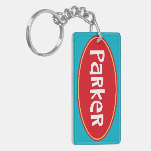 Gepersonaliseerd PARKER Sleutelhanger (Voorkant Links)