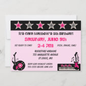 Gepersonaliseerd Partij als een Rock Star Birthday Kaart (Achterkant)