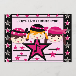 Gepersonaliseerd Partij als een Rock Star Birthday Kaart