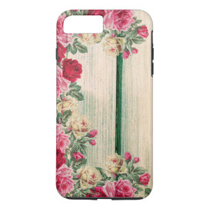 Gepersonaliseerd Pas Wooden roze rozen aan iPhone 8/7 Plus Hoesje