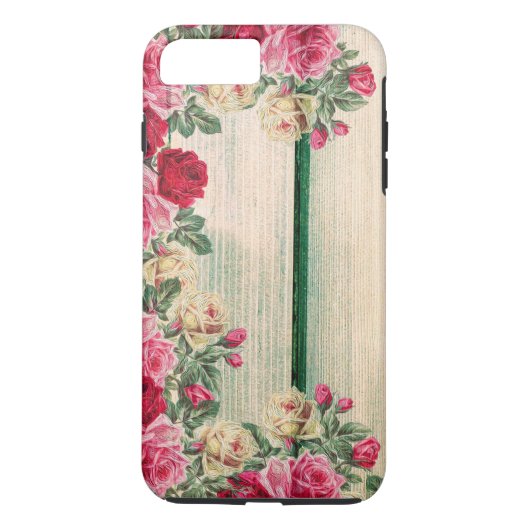 Gepersonaliseerd Pas Wooden roze rozen aan Case-Mate iPhone Case (Achterkant)