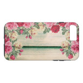 Gepersonaliseerd Pas Wooden roze rozen aan Case-Mate iPhone Case (Achterkant (Horizontaal))