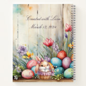 Gepersonaliseerd Pasen Familie Recept Cookbook Notitieboek (Achterkant)