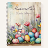 Gepersonaliseerd Pasen Familie Recept Cookbook Notitieboek (Voorkant)
