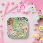 Gepersonaliseerd  Pasen Little Lamb Papieren Bordje (Feest)