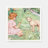 Gepersonaliseerd  Pasen Little Lamb Servet (Voorkant)