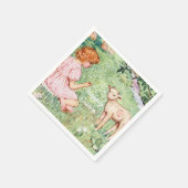 Gepersonaliseerd  Pasen Little Lamb Servet (Hoek)