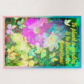 Gepersonaliseerd Pastel Abstract Roos Tuin Legpuzzel (Horizontaal)