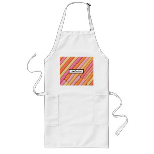 Gepersonaliseerd pastel geometrisch Abstract lang Schort