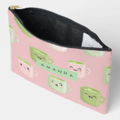 Gepersonaliseerd pastel Kawaii Matcha theepatroon Etui (Open)