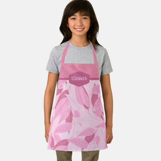 Gepersonaliseerd Pastel Roze Kinder Schort (Insitu)