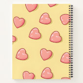 Gepersonaliseerd Pastel Roze Snoephart Notitieboek (Achterkant)