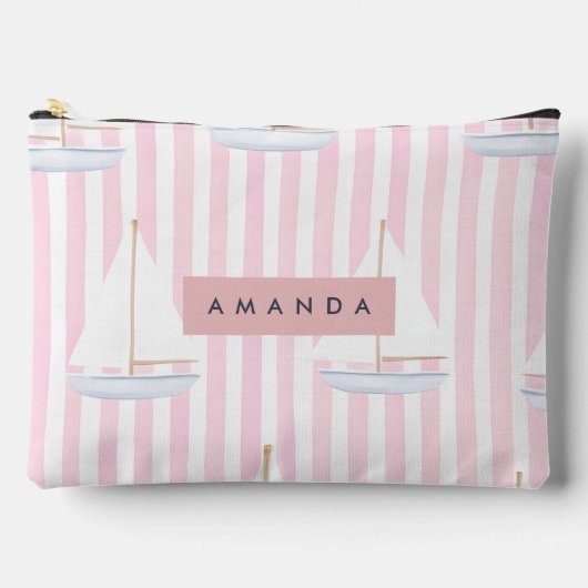 Gepersonaliseerd pastel Schattige bootpatroon Etui (Voorkant)