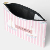 Gepersonaliseerd pastel Schattige bootpatroon Etui (Open)