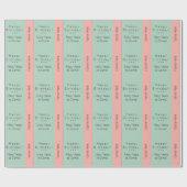 Gepersonaliseerd pastel zachte perzik, Oerwoud mis Cadeaupapier (Vlak)